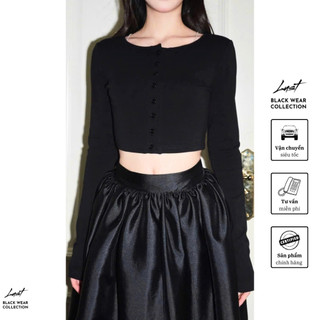 Set áo croptop cúc ngực và chân váy xòe bồng LUST chất liệu dày dặn TM61