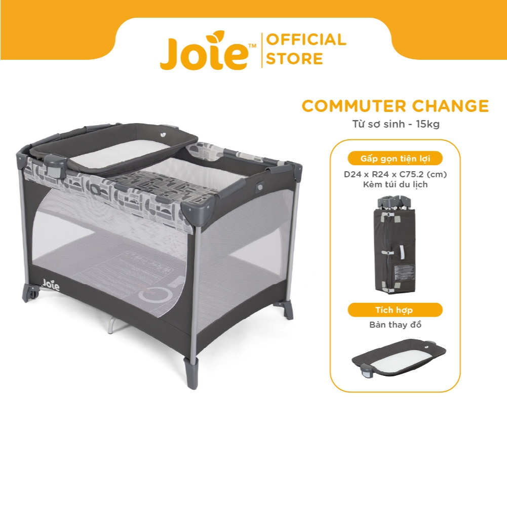 Ảnh Giường cho bé Joie Commuter Change | Cũi cho bé tích hợp giường và bàn thay đồ có thể gấp gọn 1