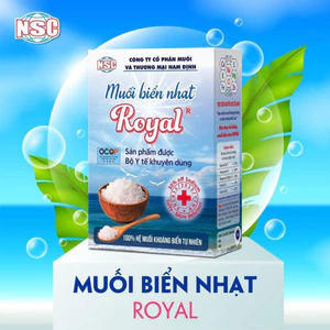 Muối biển nhạt Royal 250g Low sodium salt Muối Nam Định NSC