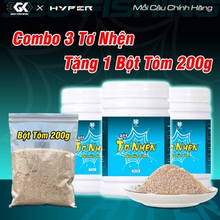 Combo 3 Lọ Bột Tơ Nhện 100g Tơ Nhện Tạo Rong Tạo Sợi Kết Dính Mồi Câu Cá Chất Lượng