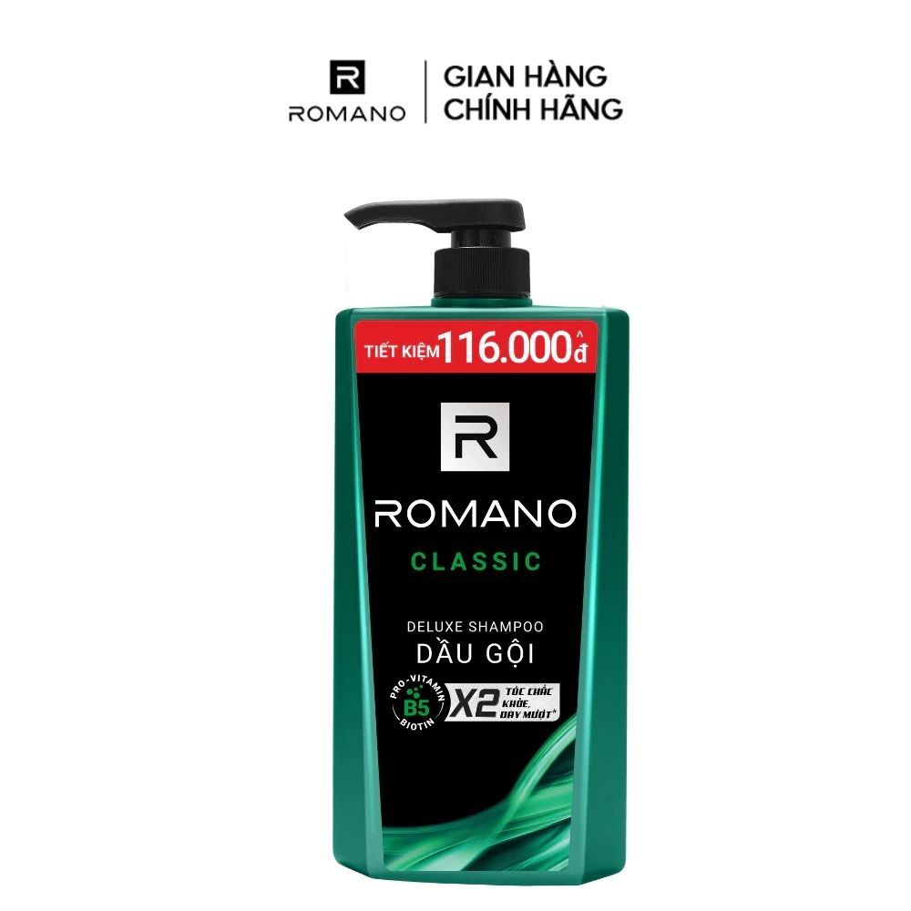 Dầu gội nam Romano hương Nước hoa nam Classic / Attitude 900g - Live