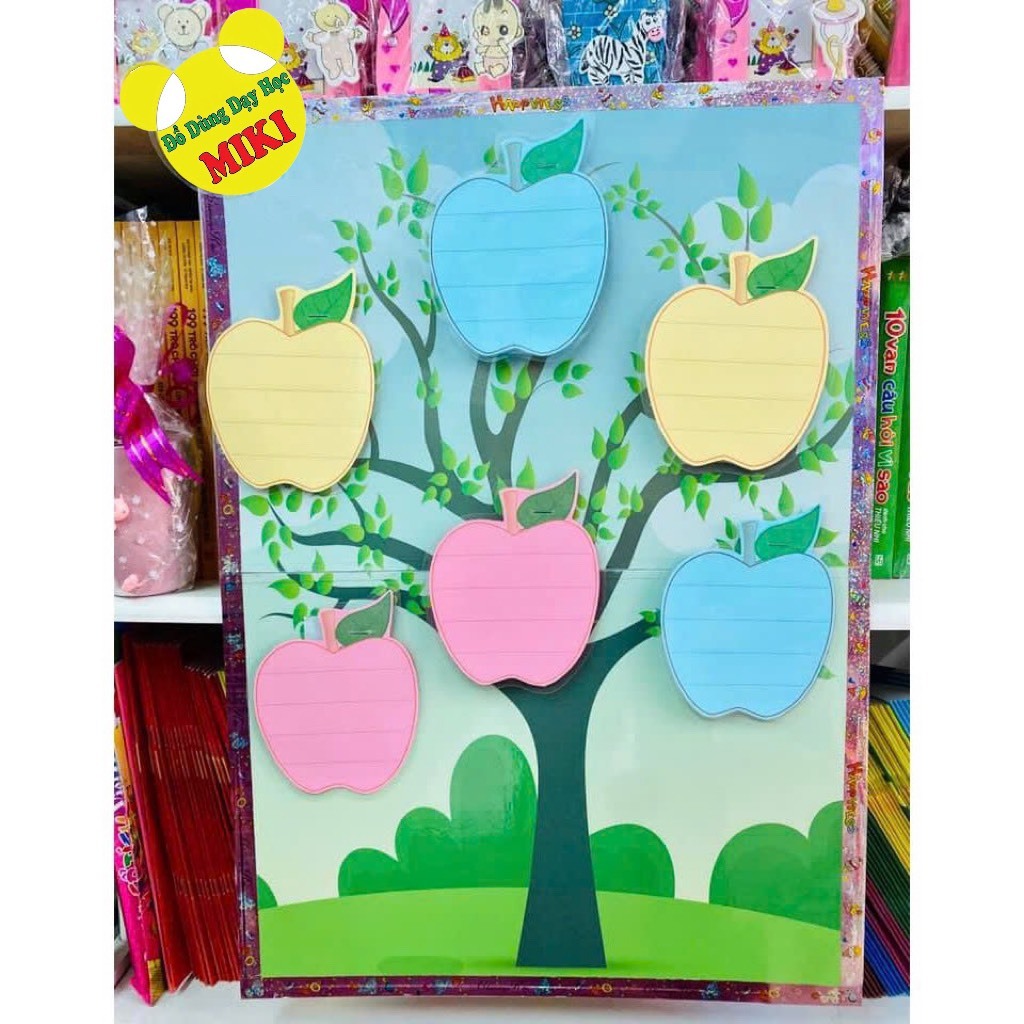 CÂY TÁO 45 x 60cm + 6 quả táo (Đồ Dùng Dạy Học MIKI)