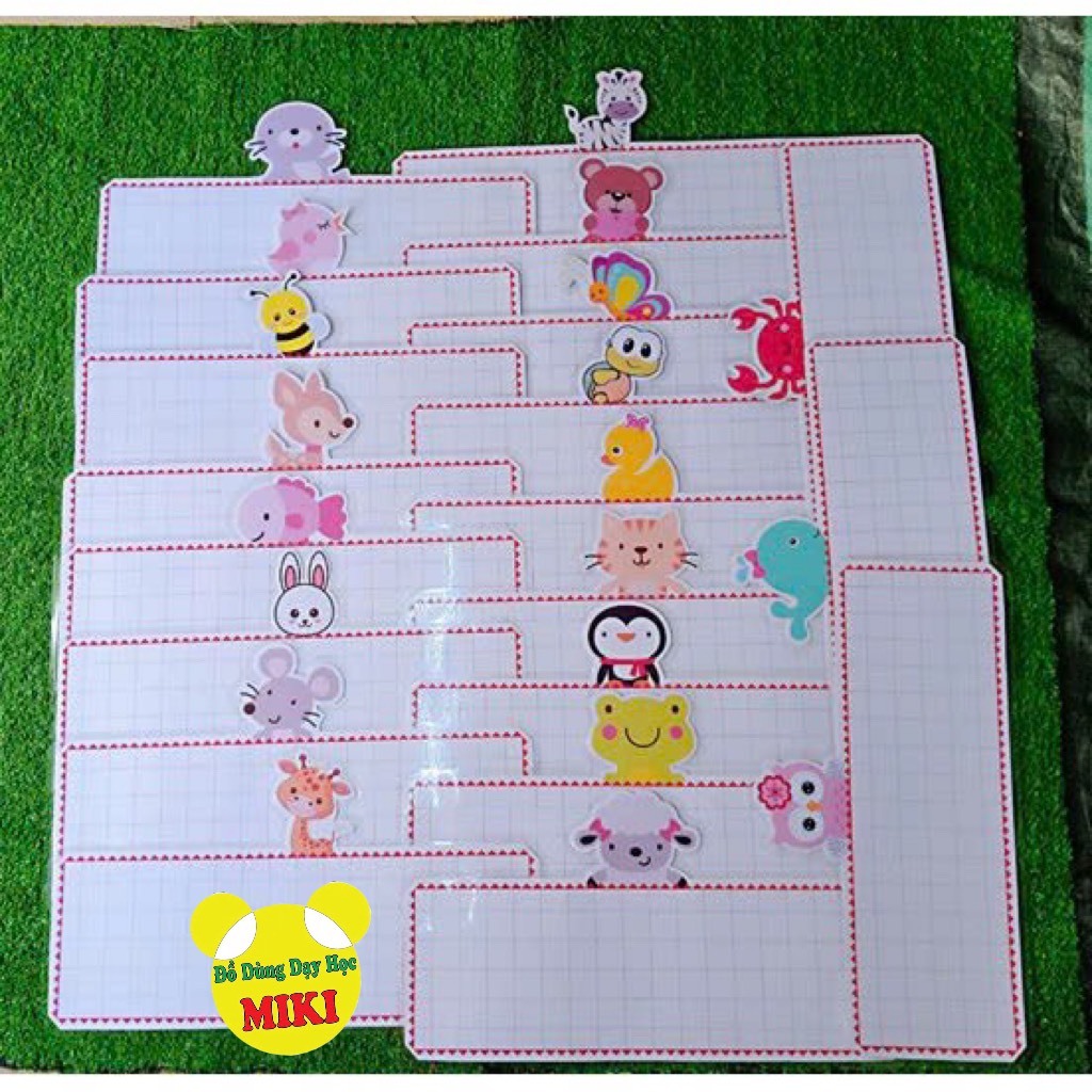 Thẻ từ thú loại ngang handmade (hình con vật ngẫu nhiên)