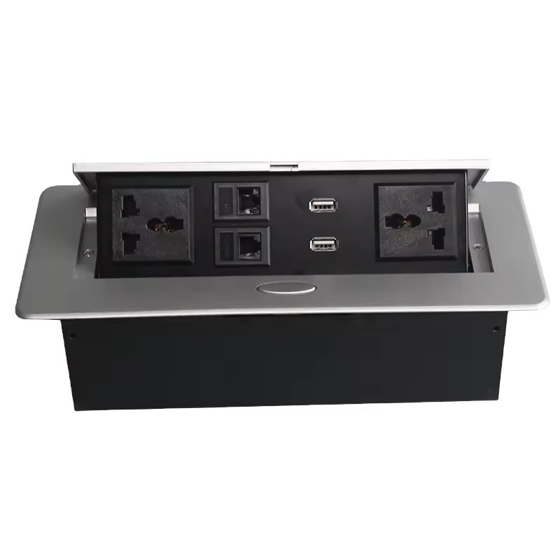 Hộp Điện Âm Bàn Đa Năng - Ổ Cắm Âm Bàn Thiết Kế Hiện Đại, Tiện Lợi, Tối Ưu Không Gian - BH 6 Tháng