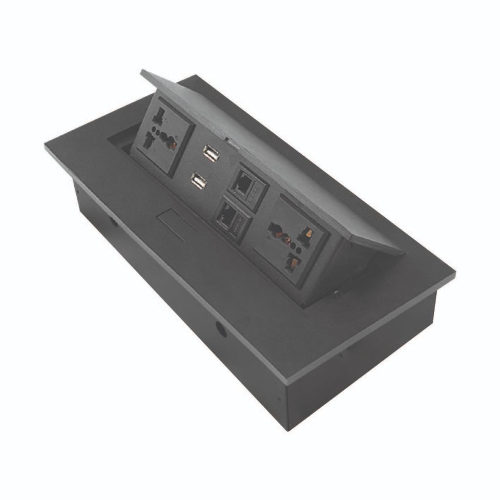 Hộp Điện Âm Bàn Đa Năng - Ổ Cắm Âm Bàn Thiết Kế Hiện Đại, Tiện Lợi, Tối Ưu Không Gian - BH 6 Tháng