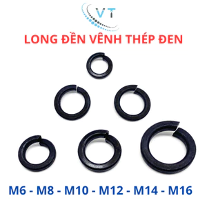 Lông đền vênh thép đen M6 M8 M10 M12 M14 M16 30pcs