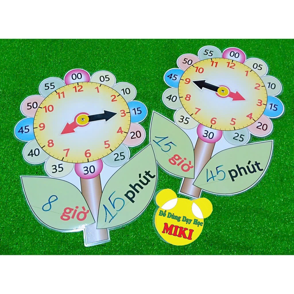 ĐỒNG HỒ HOA LÁ (Đồ dùng dạy học Miki)