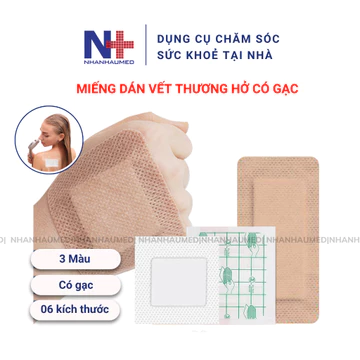 Băng Dán Vết Thương Hở Có Gạc Chống Thấm Nước, Miếng Dán Vết Thương Hỗ Trợ Sơ Cứu Chấn Thương