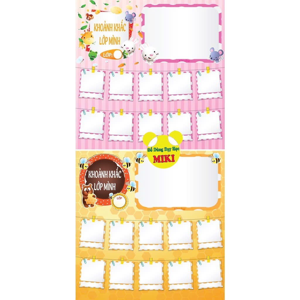 Tranh decal KHOẢNH KHẮC LỚP MÌNH + 1 ống giấy đựng tranh (Đồ Dùng Dạy Học)