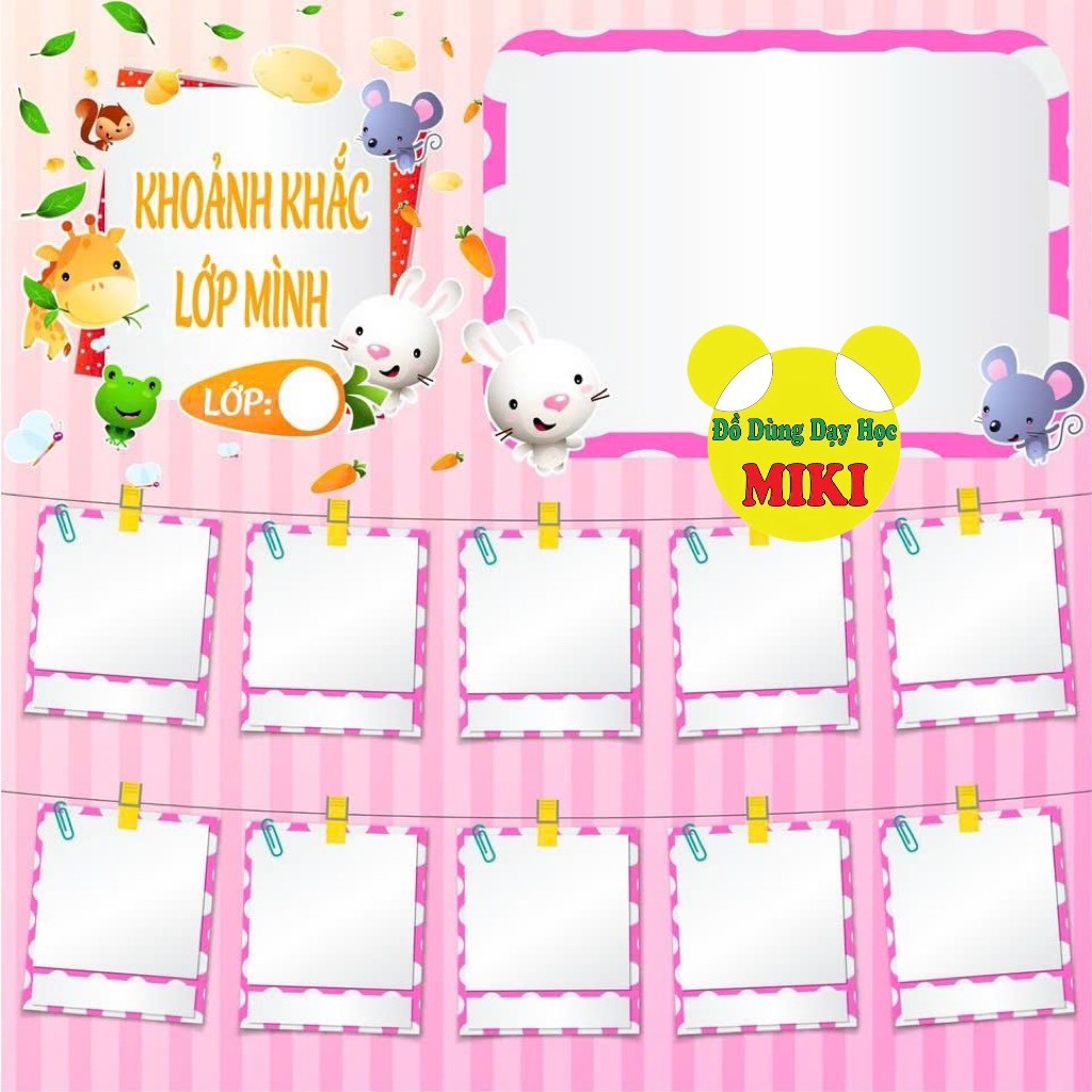 Tranh decal KHOẢNH KHẮC LỚP MÌNH + 1 ống giấy đựng tranh (Đồ Dùng Dạy Học)