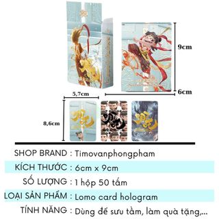 Lomo Card Na Tra Hologram Hộp 50 Tấm Bo Góc Timo QT68