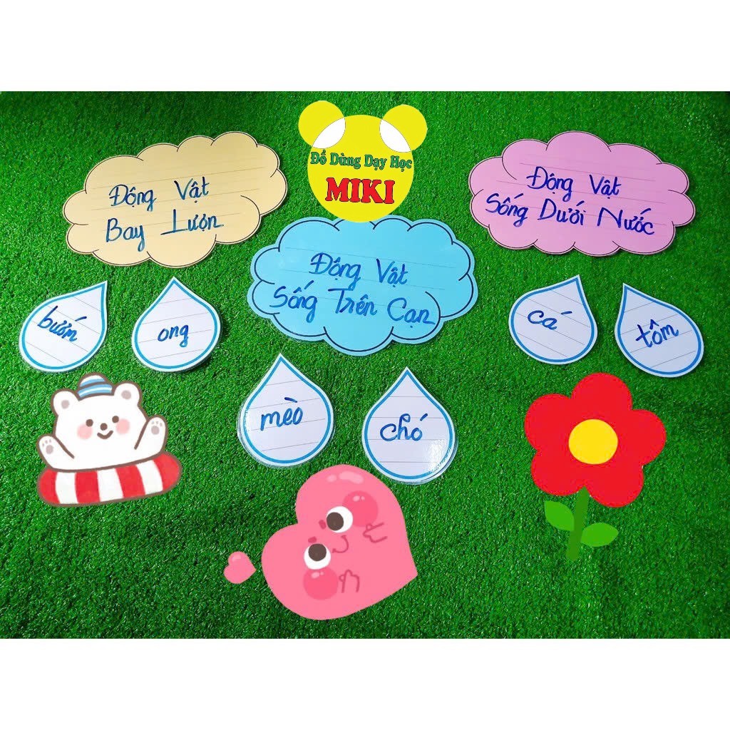 ĐÁM MÂY VÀ GIỌT NƯỚC - màu ngẫu nhiên (Đồ Dùng Dạy Học MIKI)