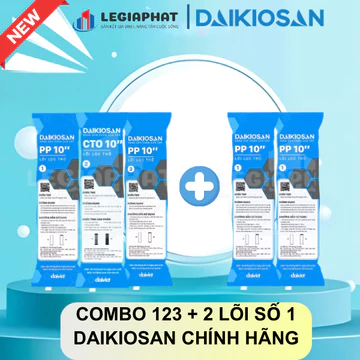 [Hỏa tốc] Bộ 3 lõi lọc nước 1-2-3 RO Daikiosan -Lọc bùn, khử mùi Dùng cho Karofi, Kangaroo, Sunhouse