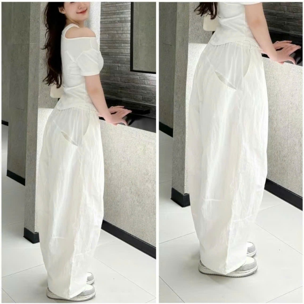 Quần Harem Parachute Pants Thời Trang Hottrend Gladimax, Quần Gió Nhăn Dáng Thụng BigSize