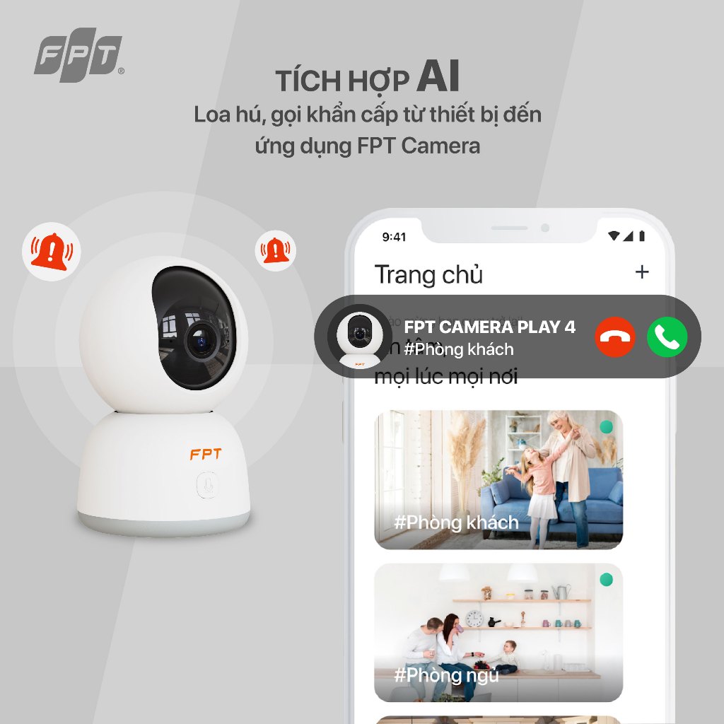 Ảnh Combo 5 Cloud Camera Play 4 - Chính hãng FPT - Công nghệ AI - Độ phân giải 3MP - Quay 360 độ 1
