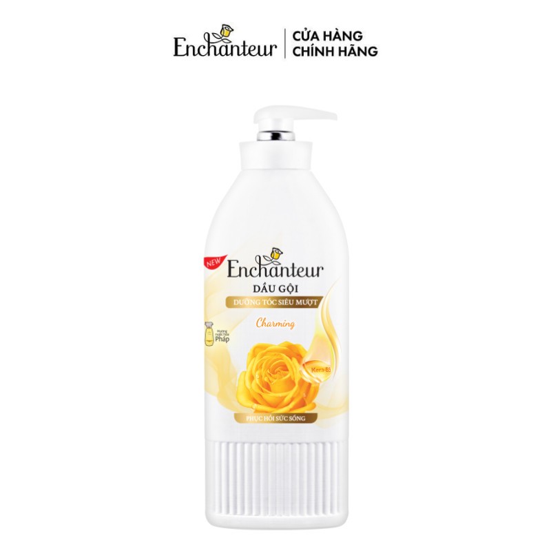 Ảnh Combo tiết kiệm Dầu gội 600g và Dầu xả 550g Enchanteur Charming thơm mượt phục hồi - Live 1