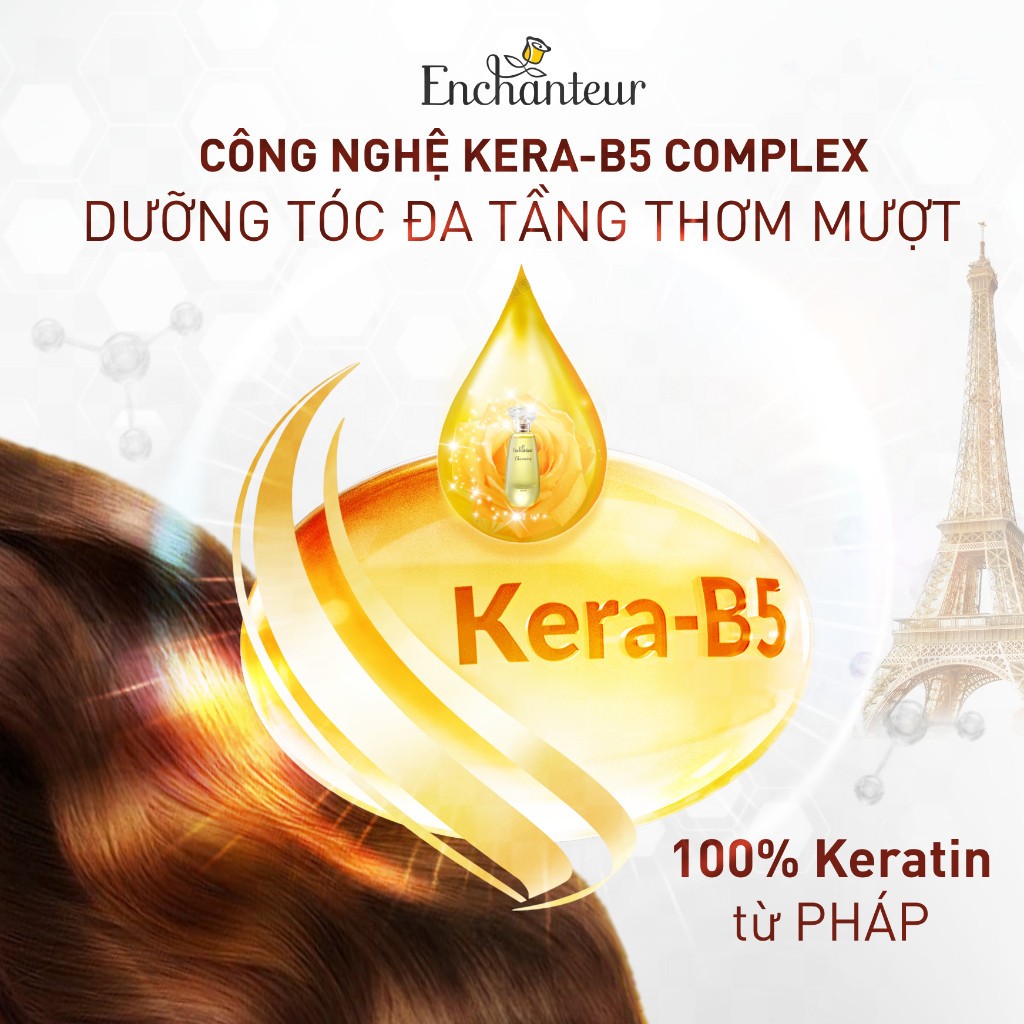 Ảnh Combo tiết kiệm Dầu gội 600g và Dầu xả 550g Enchanteur Charming thơm mượt phục hồi - Live 2