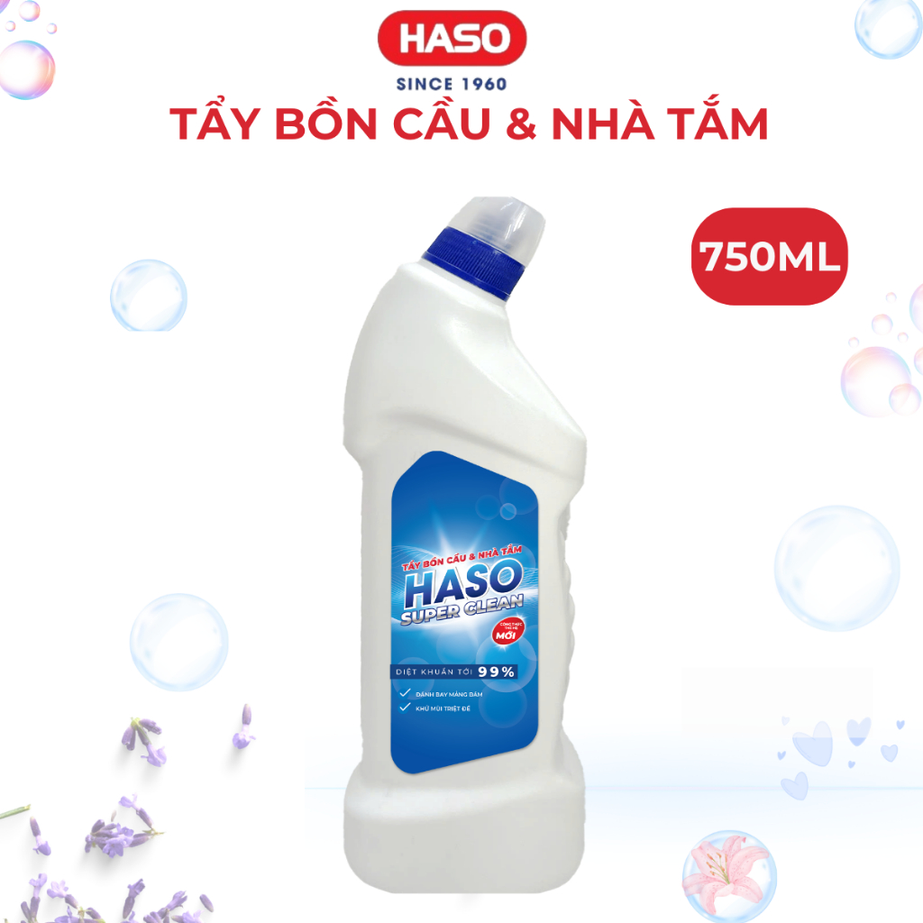 Nước Tẩy Bồn Cầu HASO Tẩy Sạch Vết Bẩn Cứng Đầu và 99% Vi Khuẩn, Tẩy ...