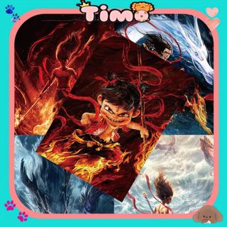 Poster Dán Phòng Tường Na Tra Ngao Bính Hình Ảnh 1 Set 8 Tấm Không Có Keo Sẵn Đồ Sưu Tầm Timo VPBL28