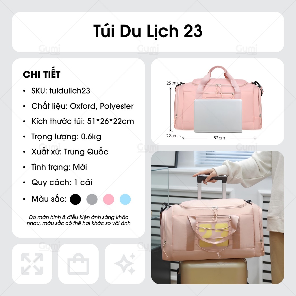Túi Du Lịch 23 Đa Năng, Túi Thể Thao Có Ngăn Để Giày - Tui23