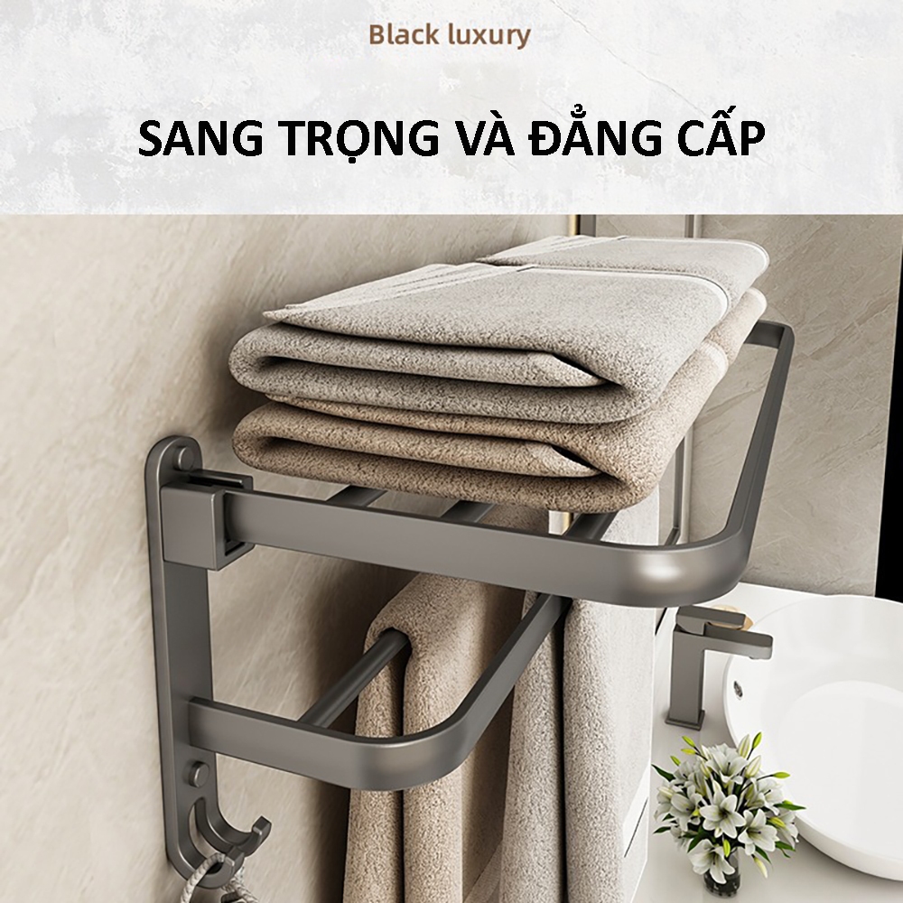Giá kệ để khăn, để đồ nhà tắm đa dạng mẫu mã kích thước và màu sắc chất liệu nhôm hàng không cao cấp