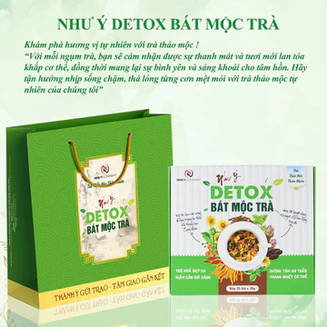 Trà Như Ý DETOX BÁT MỘC TRÀ thanh nhiệt đẹp da, dưỡng tâm an thần, giảm cân giữ dáng