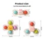 Set 3 con quay spinner dính tường cho bé, Con quay treo tường hình động vật vịt, thỏ, sư tử đáng yêu