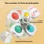 Set 3 con quay spinner dính tường cho bé, Con quay treo tường hình động vật vịt, thỏ, sư tử đáng yêu