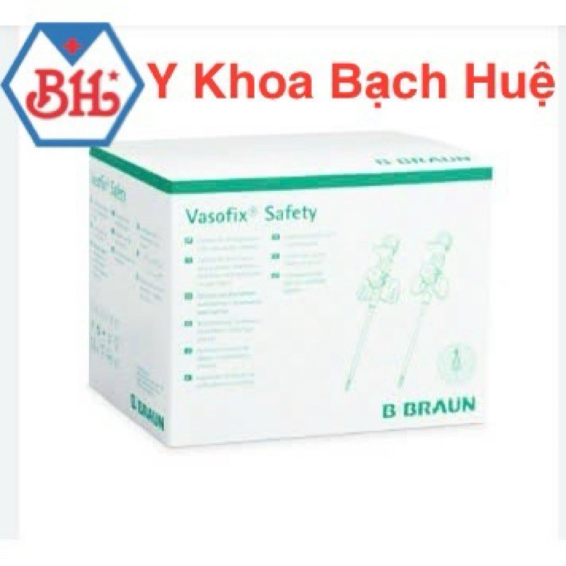 Hộp 50 cây Kim Luồn Tĩnh Mạch Braun Vasofix Safety. Size 18G / 20G / 22G  có cánh an toàn