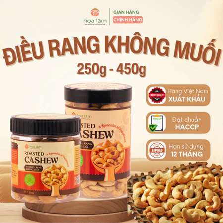Hạt điều nguyên vị Hoa Lâm hạt điều rang điều Loại 1 không muối tách vỏ VIP hạt điều sấy hạt ăn Tết hạt dinh dưỡng