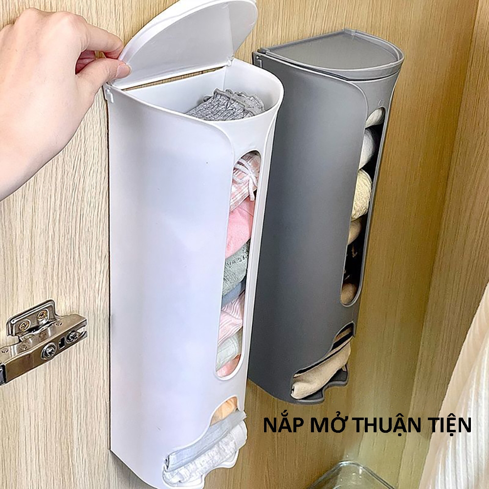 Hộp đựng đồ lót tất, vớ sang trọng gọn gàng, nhựa cứng cáp bền bỉ, treo cánh tủ nhà dễ sử dụng