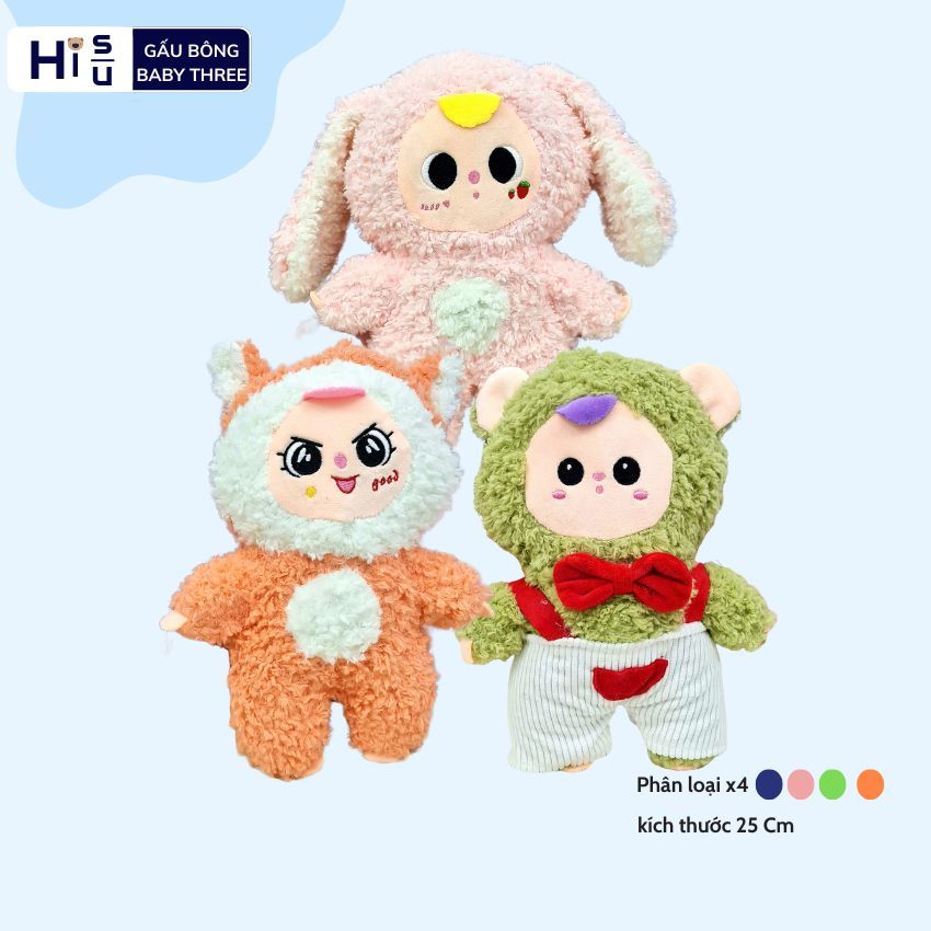 Gấu bông bé ba v3 dễ thương thú nhồi bông  bé ba  cao cấp kích thước 25Cm