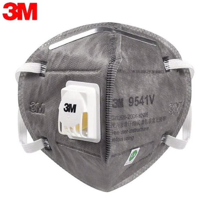 Khẩu trang than hoạt tính 3M 9541V có van lọc hơi hữu cơ, mùi kháng khuẩn bụi mịn Khẩu trang 3M chính hãng - THINKSAFE