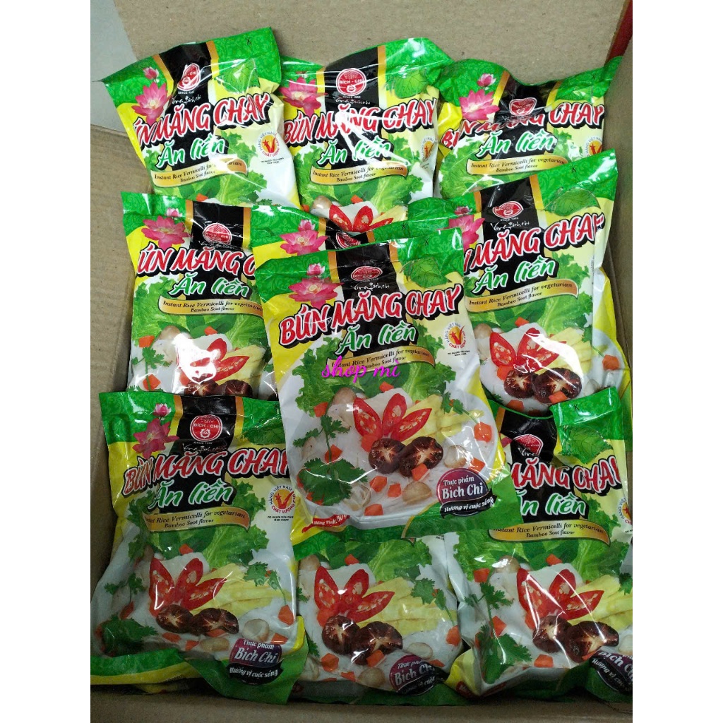Thùng 30 gói Bún Măng Chay ăn liền hiệu Bích Chi 60gr