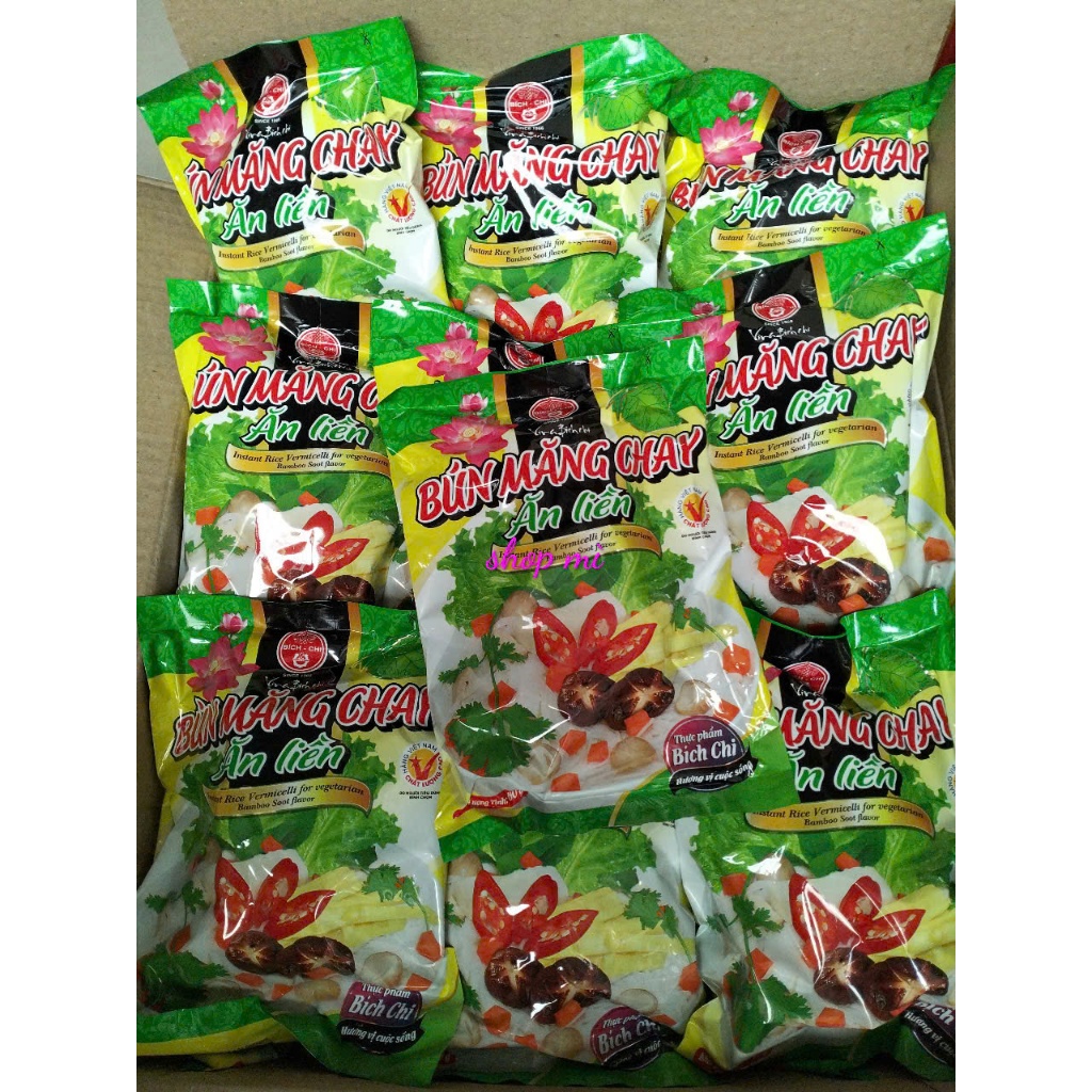 Thùng 30 gói Bún Măng Chay ăn liền hiệu Bích Chi 60gr