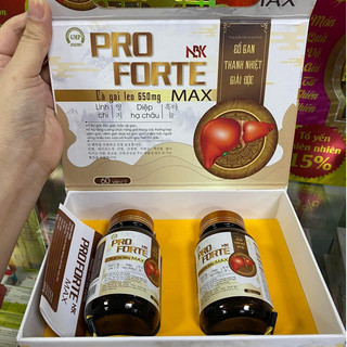 Viên giải độc gan Pro Forte Max giúp tăng cường chức năng gan giảm viêm gan, vàng da, xơ gan, gan nhiễm mỡ, hộp 60 viên