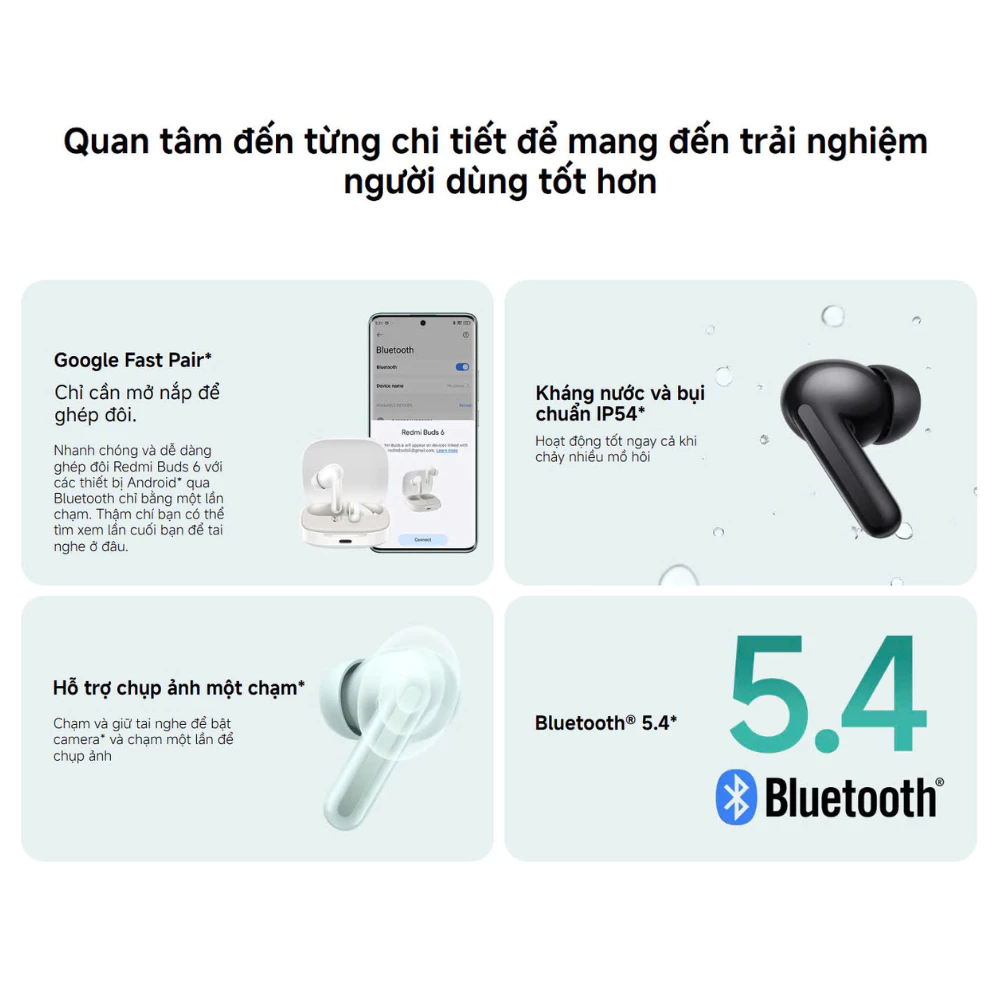 Tai nghe Bluetooth TWS XIAOMI REDMI Buds 6