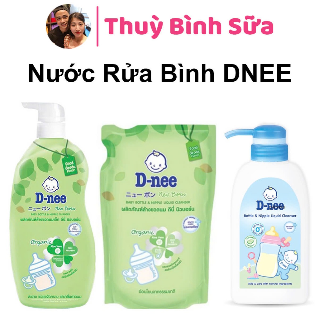 Nước rửa bình sữa Organic Dnee Thái chính hãng túi 550ml/ chai 600ml ...