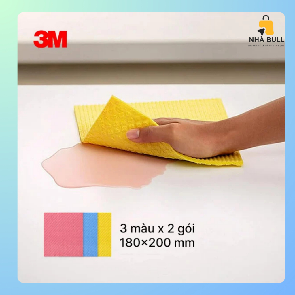Khăn Lau Đa Năng Chuyên Lau Dầu Mỡ Cellulose Scotch-Brite™ – Gói 3 Cái, Thấm Hút Gấp 20 Lần, Lau Dầu Mỡ Hiệu Quả | BigBuy360 - bigbuy360.vn