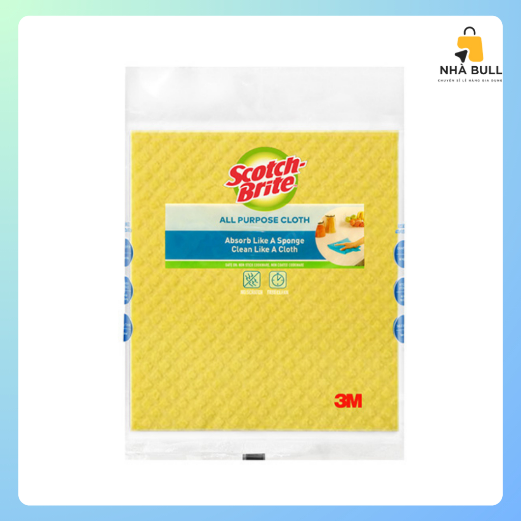 Khăn Lau Đa Năng Chuyên Lau Dầu Mỡ Cellulose Scotch-Brite™ – Gói 3 Cái, Thấm Hút Gấp 20 Lần, Lau Dầu Mỡ Hiệu Quả | BigBuy360 - bigbuy360.vn