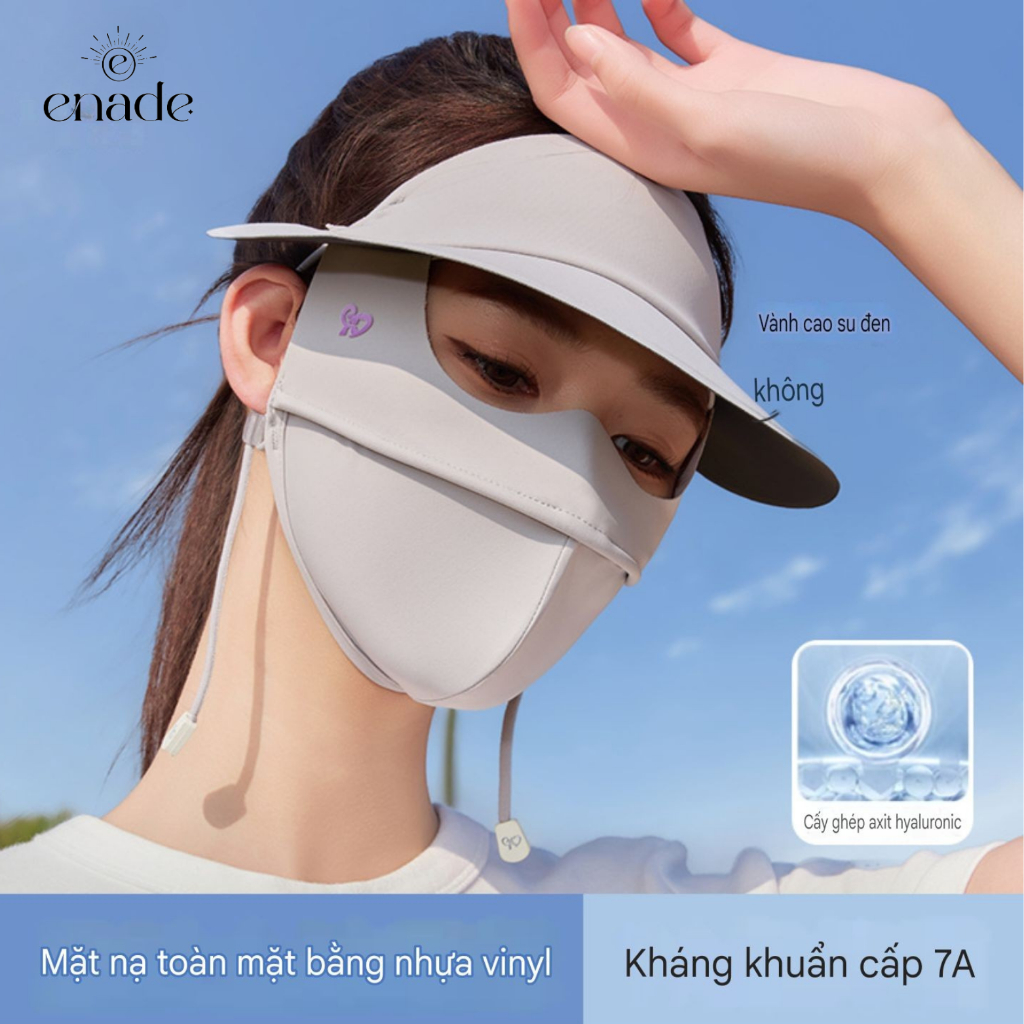(Kèm Mũ) Khẩu Trang Chống Nắng Kín Mặt Kèm Nón UPF50+
