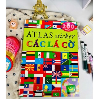 Sách - ATLAS sticker CÁC LÁ CỜ - Hơn 200 Sticker - ndbooks
