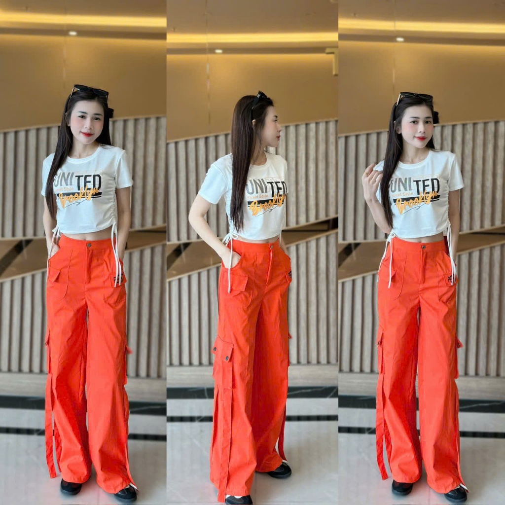 Bộ tập thể thao nữ áo rút sườn phối quần kaki xuông túi hộp tập gym,aerobic,dân vũ, zumba...