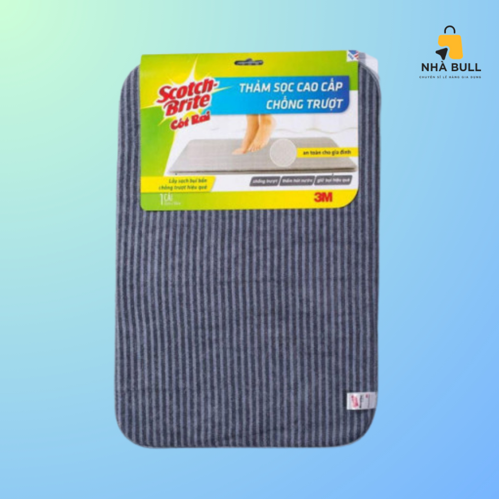 Thảm Lau Chân Chống Trượt Microfiber Scotch-Brite 3M 40x60cm - Siêu Thấm Hút, Nhanh Khô, Giặt Máy Được | BigBuy360 - bigbuy360.vn