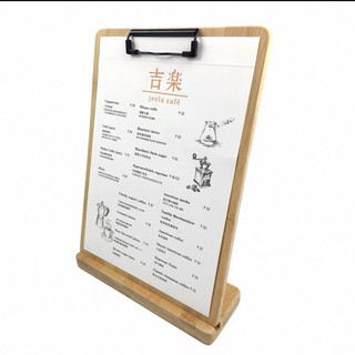menu gỗ, bảng gỗ kẹp menu, standee menu , menu gỗ để bàn, thực đơn a5, a4, a3