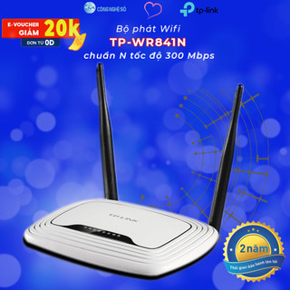 Bộ phát Wifi TP-WR841N | Tốc độ cao 300mbps | 4 Cổng LAN kết nối internet | Bảo Hành 2 năm