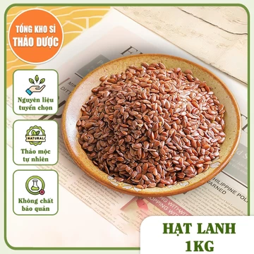 Hạt lanh nâu 1kg, hạt lanh hữu cơ, không biến đổi gen, dùng nấu sữa hạt, ủ tóc, đắp mặt