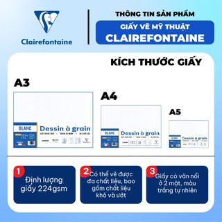 [Hỏa tốc HCM] GIẤY VẼ MỸ THUẬT CANSON PHÁP  224GSM