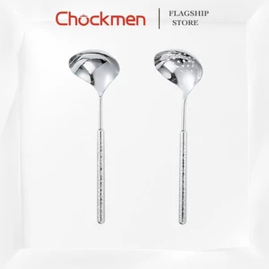 Muôi Canh CHOCKMEN Inox 18/10 Cao Cấp Muỗng Thủng Vá Múc Canh Thìa Canh SET SẦN TRÒN