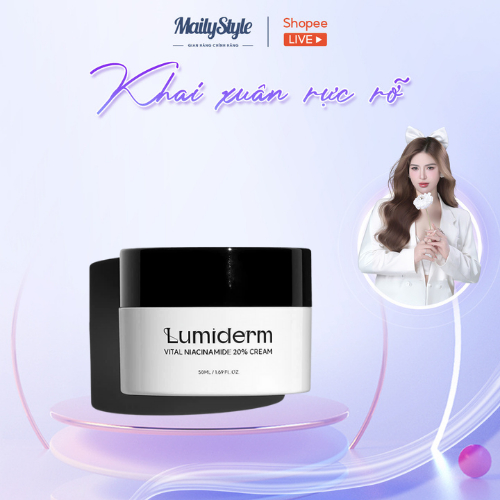 Q96_ Kem dưỡng trắng da Niacinamide Lumiderm hũ 50ml (VỎ TRẮNG)